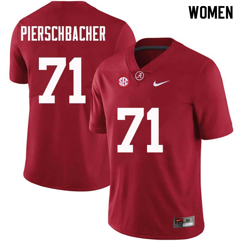 Alabama Crimson Tide Women's Ross Pierschbacher #71 Crimson NCAA Nike Authentic Stitched College Football Jersey HM16H08KW